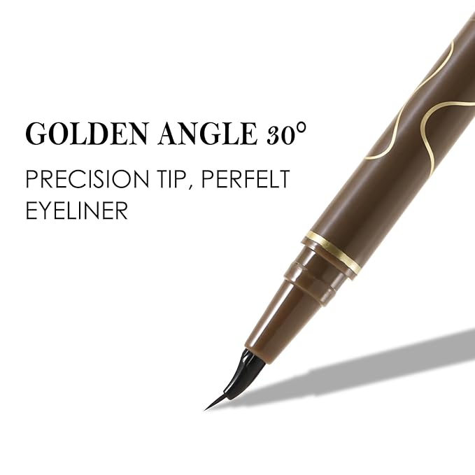 Boobeen Liquid Eyeliner Pen, Matte Eye Liner with Precision CurveTip, Long Lasting Eyeliner Pencil for Bold Eye Makeup, Glides on Smoothly