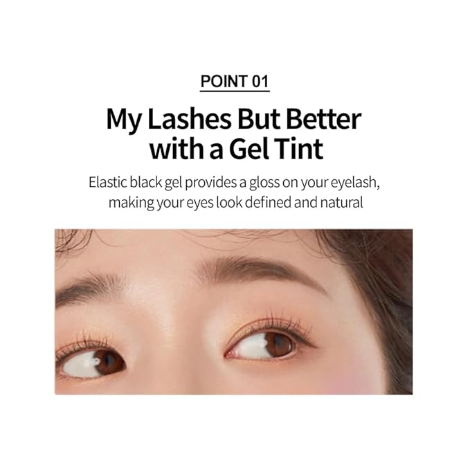 ETUDE Oh M'Eye Lash Black Tint Mascara – Natural Glossy Effect with Long Lasting Strong Curl System, Volume Enhancing, Smudge-Free, Improved fixation and water resistance, Korean Makeup, Kbeauty