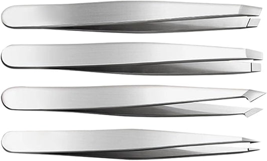 Tweezer Set Professional Stainless Steel Tweezers For Eyebrow Precisions For Facials Hair Splinters Ingrown Hair Removal Eyebrow Tweezers