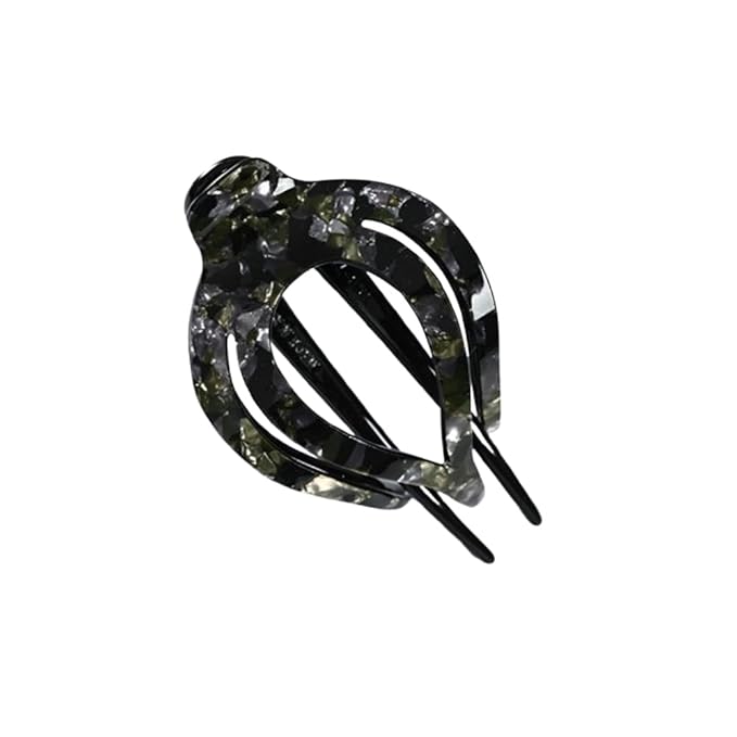 SPEVERT 3.5" Big Heart-Shaped Claw Clips for Women Stylish Curved Duckbill Hair Clips Non-Slip for Secure Alligator Clips (Green)