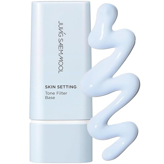 JUNG SAEM MOOL Skin Setting Tone Filter Base 1.35 Fl Oz, Blue-Tone Correcting Primer for Yellow and Dull Skin, Hydrangea Collagen for Hydration, Pore-Smoothing Face Primer, Korean Base Makeup
