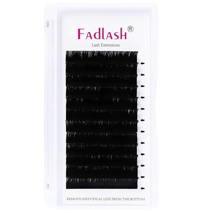 Eyelash Extension C Curl 0.10 Volume Lash Extensions Rapid Flowering Easy Fan Volume Lashes Matte Self Fanning Bloom Lashes Mixed Tray (0.10-C, 8-14mm)