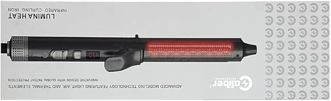 Caliber Lumina Heat Professional Infrared Curling Iron with Digital Temperature Control, 3 Sizes (1-1/4 (32mm))