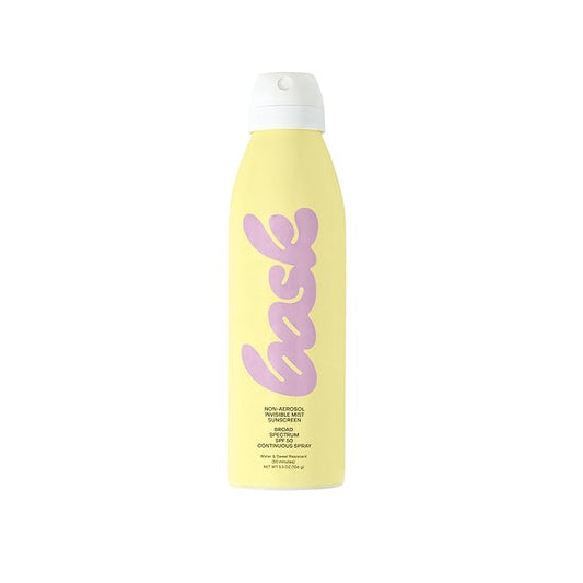 Bask Suncare SPF 50 Sunscreen Spray - Non-Aerosol, Broad Spectrum UVA/UVB Protection, Dermatologist Recommended, Moisturizing, Lightweight & Non-Greasy, 5.5 oz