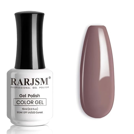 RARJSM Opaque Gel Nail Polish Gray Mavue Skin Tone Milky Dark Purple Gel Nail Polish 15ml 1 Piece Neutral Soak Off UV LED Cured Nail GelPolish for Fall Winter Nail Art French Manicure