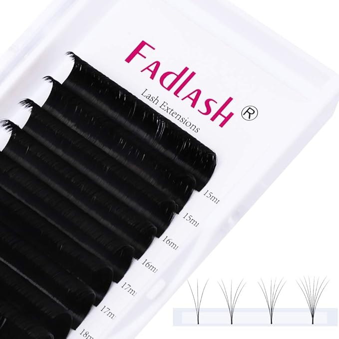 Eyelash Extensions DD Curl Easy Blooming Lash Extension Matte Black Rapid Volume Lash Extensions Flowering Easy Fan Volume Lashes (0.03-DD, 15-20mm)