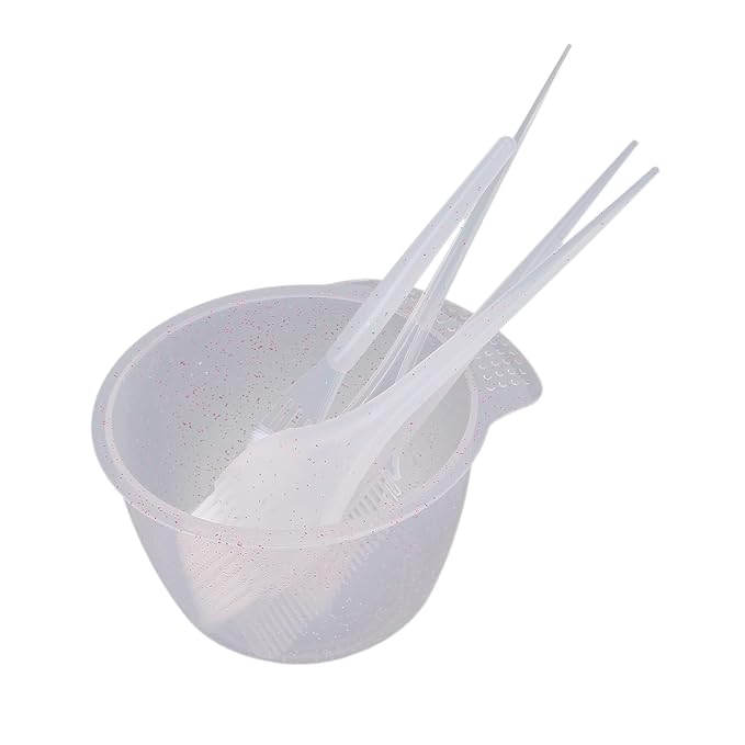 Ymiko Hair Bleach Kit, Professional Hair Dye Coloring Kit with Coloring Comb for Home and Salon Use (Transparent)