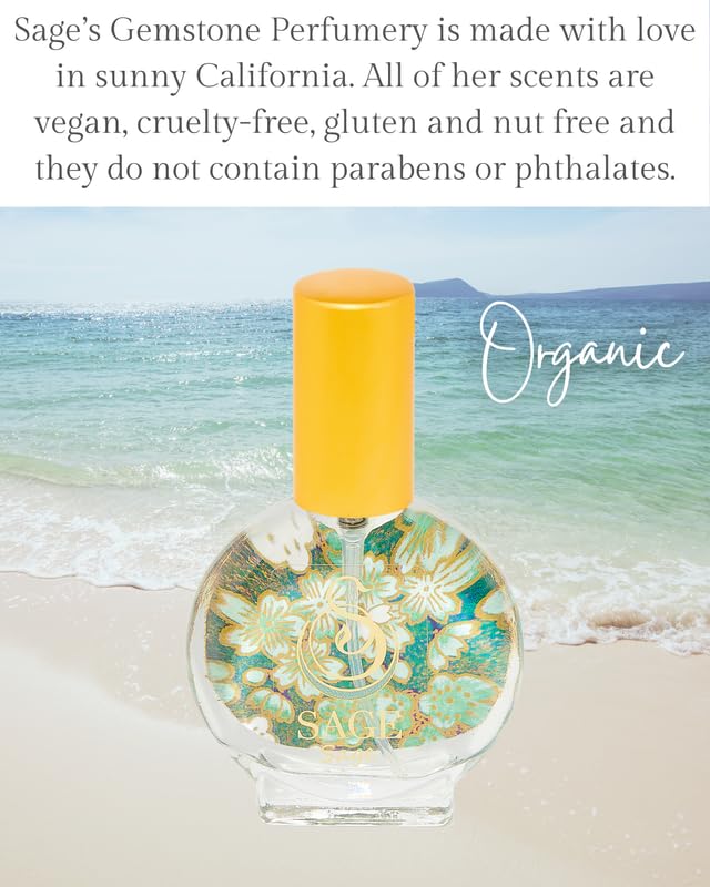 The Sage Lifestyle Sage Mini Spray, Cucumber, White Sage, Tonka Bean, Sweet Pea, Egyptian Musk, Perfume for Women, Long Lasting, Fragrance, Clean, Parfum, 1/2 oz, Travel Size, Mini Perfume for Women