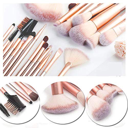 Makeup Brush Sets, NEVSETPO 28PCS Synthetic Make Up Brushes Include 24 Makeup Brushes 2 Sponges Beauty Blenders, 1 Dual End Masks Spatula, 1 Brush Egg Cleaner, Travel-Friendly Easy Clean Makeup Case
