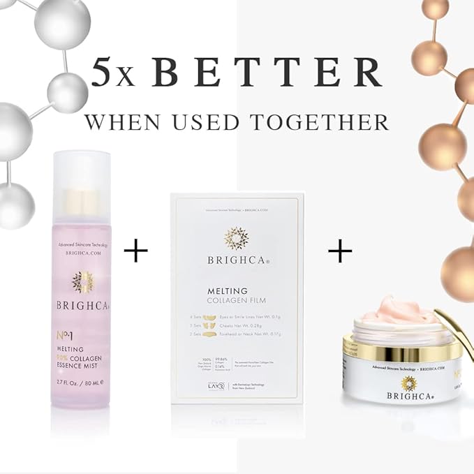 BRIGHCA Collagen Cream 5-in-1 – Korean Anti-Aging Moisturizer for Firming, Hydration & Wrinkle Repair