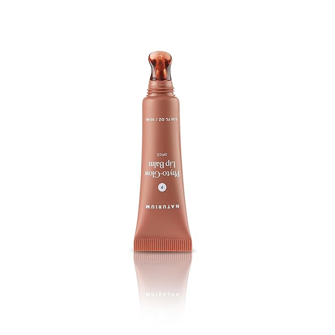 Naturium Phyto-Glow Lip Balm, Hydrating Lip Care with a Glossy Finish, 0.34 oz Spice