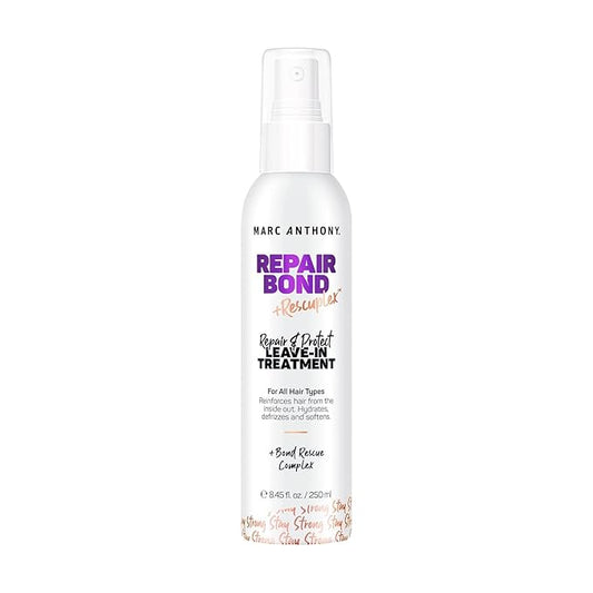 Marc Anthony Bond Repair Leave In Hair Conditioner Treatment for Dry & Damaged Hair, Repair Bond - Treatment & Deep Conditioning Moisturizer Reduces Breakage & Flyaways - Fights & Reduces Frizz
