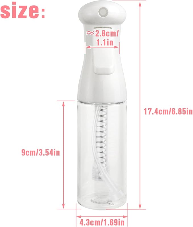 Apidgrowth Continuous Travel Spray Bottle,Hair Small Spray Bottl e,Plants Water Spray Mist Bottle,Ultra-Fine Spray Bottle for Hair,Skincare, Plant Care, Pet Grooming, Cleaning(100 ML White)-Christmas