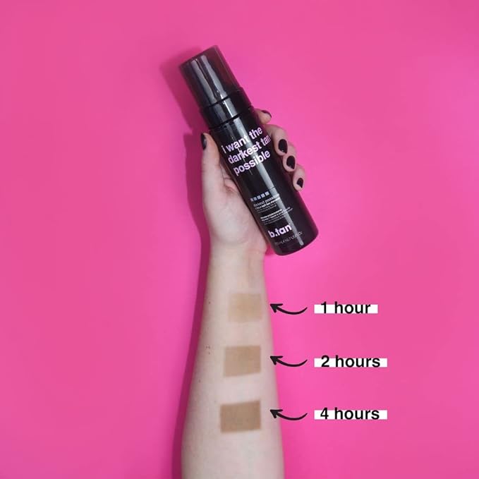 b.tan Ultra Dark Self Tanner Mousse | I Want The Darkest Tan Possible - Fast, 1 Hour Express Sunless Tanning Foam, Golden Bronzing Glow, Face & Body, No Fake Tan Smell, Vegan, Cruelty Free, 6.7 Fl Oz