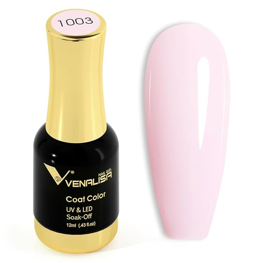 VENALISA Pink Gel Nail Polish 1 Pcs 12ml Light Pink Color Gel Polish Soak Off UV Salon Manicure DIY at Home Nail Art For Girls Women
