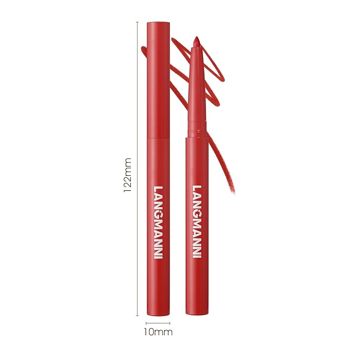 LANGMANNI 4Pcs Sculpting Matte Velvet Lip Liner Set,Smooth Creamy Texture,Waterproof And High Pigmented For Girls Daily Application Lip Makeup(5+6+7+8)