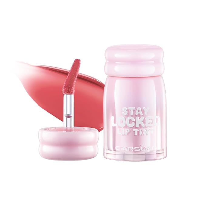 CARSLAN Stay Locked Lip Tint, Quick-Dry Long Lasting Transfer Proof Matte Lip Stain, Moisturizing Glow-Boosting Lightweight Lipstick (02)