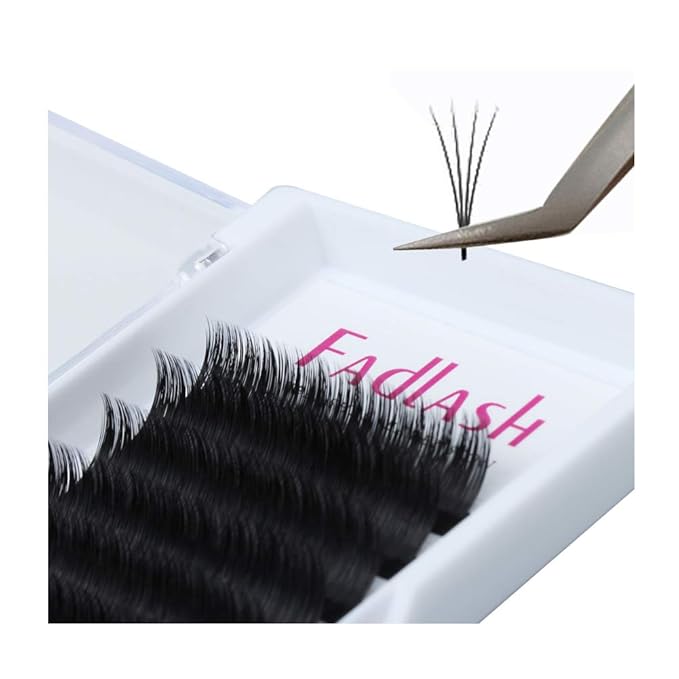 Easy Fan Lashes FADLASH Volume Eyelash Extensions 0.05 0.07mm Self Fanning 2D-10D Rapid Blooming C D DD Curl Volume Lash Extensions 8-20mm Length (0.07-D, 15mm)