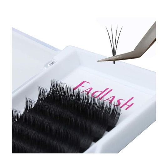 Easy Fan Lashes FADLASH Volume Eyelash Extensions 0.05 0.07mm Self Fanning 2D-10D Rapid Blooming C D DD Curl Volume Lash Extensions 8-20mm Length (0.07-D, 15mm)