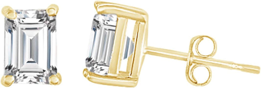 Houston Diamond District 1 to 10 Carat IGI Certified LAB GROWN Diamond Stud Earrings for women 4 Prong Push Back (E/F Color VS2/SI1 CLARITY)