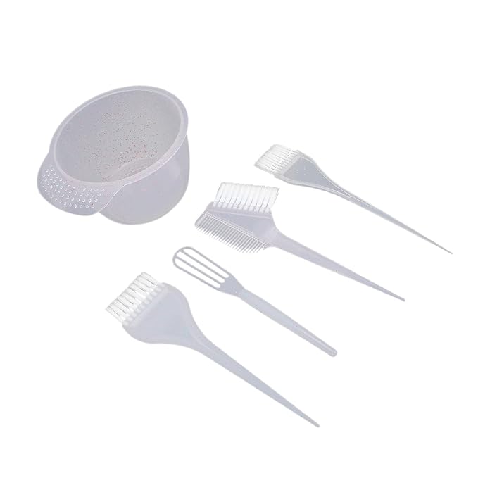 Ymiko Hair Bleach Kit, Professional Hair Dye Coloring Kit with Coloring Comb for Home and Salon Use (Transparent)