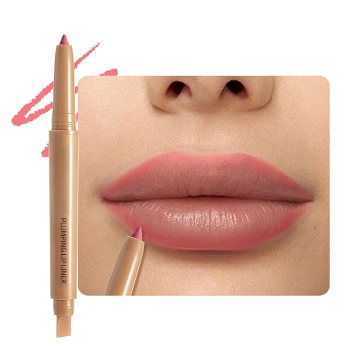 Waterproof Matte Lip Liner Pencil with Silicone Smudger – Long-Lasting Retractable Velvet Crayon, Define & Sculpt Lips, Vegan & Cruelty-Free, Perfect for Work, Date, Party & Travel (02#, pack of 1)