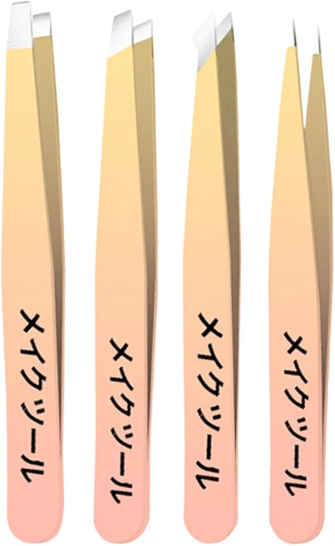 Tweezer Set Professional Stainless Steel Tweezers For Eyebrow Precisions For Facials Hair Splinters Ingrown Hair Removal Eyebrow Tweezers