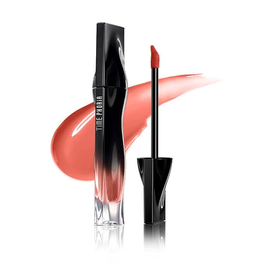 Stellar Dust Lip Stain 12 Pulse, Transfer-Proof & Smudge-Proof Lip Gloss, Pinkish Coral Tinted Glossy Finish, High-Pigment Vibrant Color, Hydrating Lightweight Long-Lasting Lip Makeup