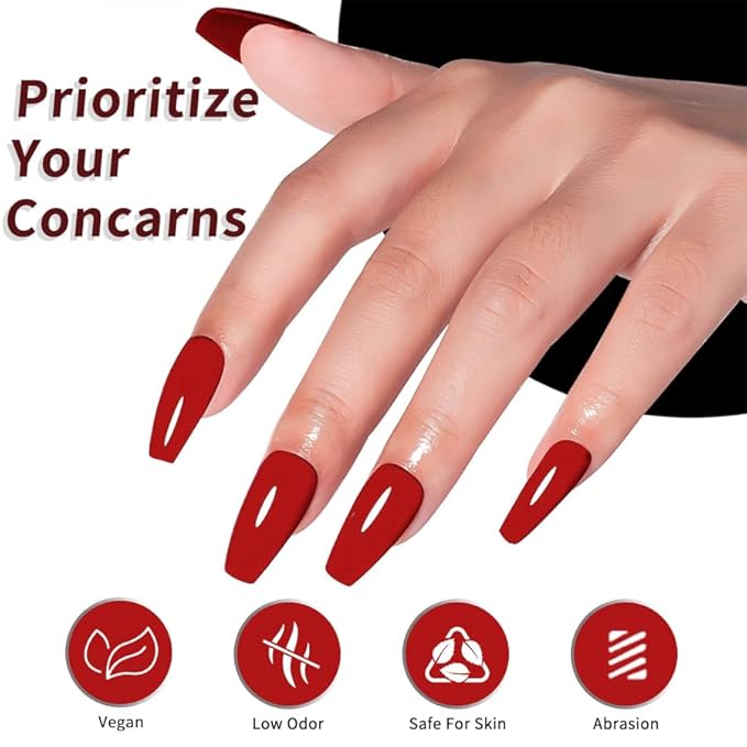 JR 12ml 10colors HEMA Free Red Gel Nail Polish Set Long Lasting Soak off UV Gel Polish Kit Nail Art DIY Manicure Salon Home Gifts for Women D Model