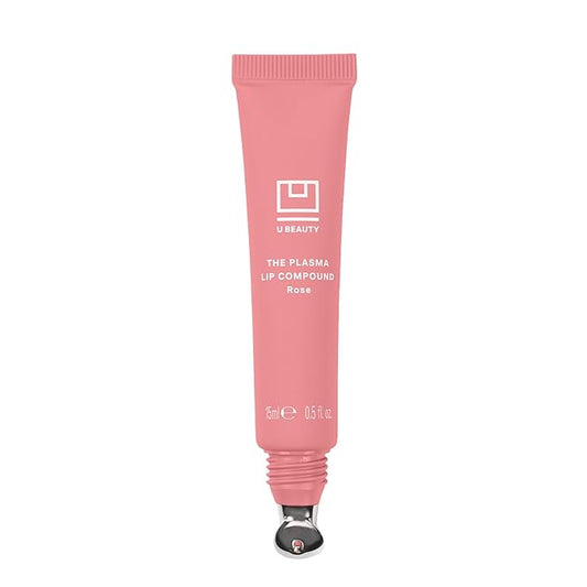 U Beauty The PLASMA Tinted Lip Compound - Anti-Aging & Anti-Wrinkle Lip Gloss, Hyaluronic Acid, Shea Butter & Peptides for Hydration & Plumping, Rose - 15 mL