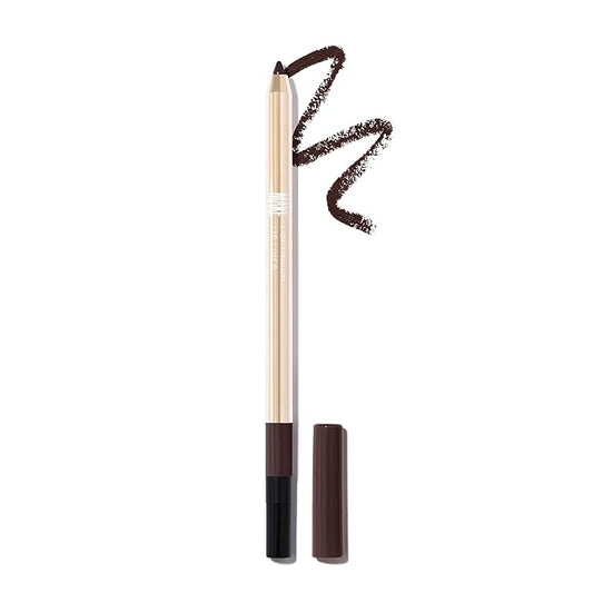 MAKE Beauty Continuum Lip Liner – Long Lasting Creamy Liner with Velvet Matte Finish – Includes Built-In Sharpener and Blending Brush – Highly Pigmented Dark Brown Lip Color – Shade, Quantum