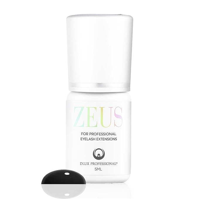 DLUX PROFESSIONAL Eyelash Extension Glue for Professionals - 9 Weeks Retention, 0.5 Sec Drying Time, Latex Free Semi Permanent Individual & Volume Lash Extension Glue