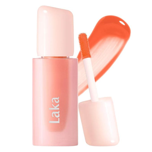 Laka Popping Balloon Lip Stain, 4.5g/0.15oz, Glossy Plumping Lip Tint, Moisturizing, Non-Sticky Texture for All-Day Hydration, Vegan, K-Beauty (#505 Chewy)