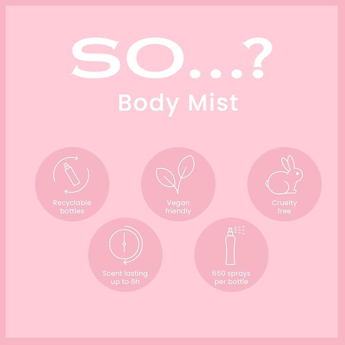 So...? Vanilla Milkshake Body Mist - Vanilla Perfume with Peach, Plum, Rose Notes - Ideal Gifts for Women - Long-Lasting Perfume for Women - 3.5 oz