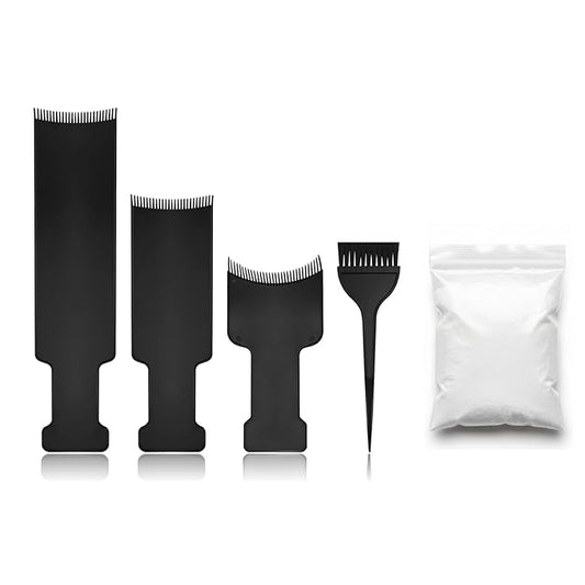 Coralys 8 PCS Hair Highlighting Kit, Balayage Boards with Teeth and Hair Dye Brush, Hair Bleach & Color Tools Set with Gloves, Ear Covers, Cape, and Shawl, Professional Highlight Kit for Salon