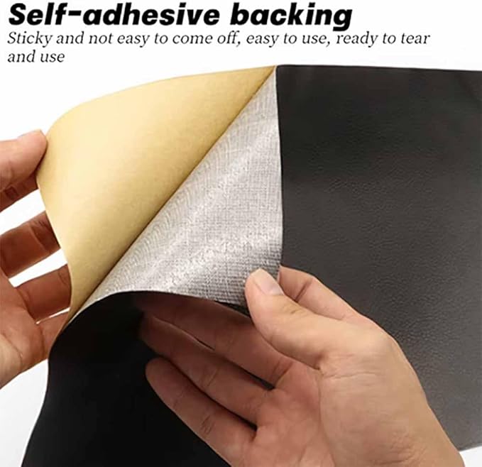 Leather Repair Patch,Self Adhesive Leather Repair Tape for Damaged Leather Furniture, Sofa Seating,Car Seats (Dark Gold,19x50 inch)