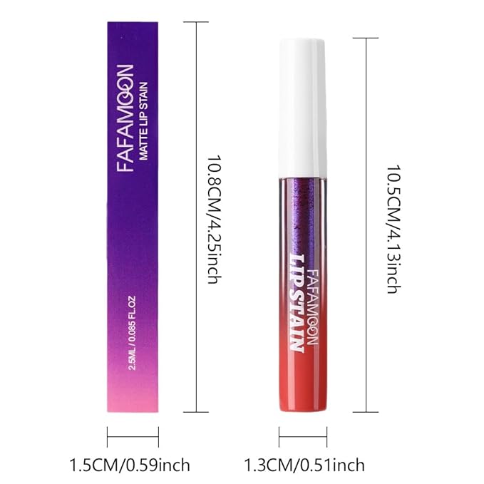 FAFAMOON Peel Off Lip Stain Tints, Deep Mauve Red Matte Liquid Lipstick Lip Stain Peel Off Long Lasting Waterproof for Women, Non-stick Cup Highly Pigmented Not Faded Smudge-proof, 01# Light Pink