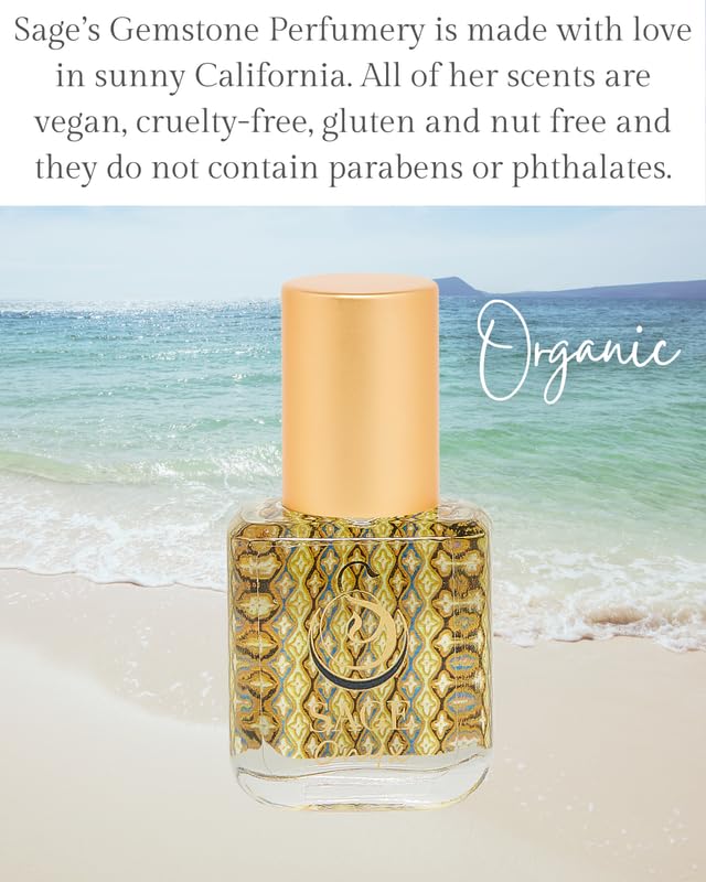 The Sage Lifestyle Onyx Roll On, Oil, Extract, Vanilla Perfume, Amber Oil, Sandalwood, Vanilla Musk, Coconut, Perfume for Women, Long Lasting, Gourmand Fragrance, Artisan, 1/4 oz, Travel Size Parfum