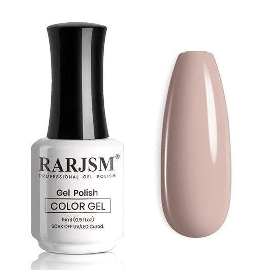 RARJSM Nude Gel Polish Dusty Gray Mavue Skin Tone Milky Gel Nail Polish Opaque 15ml Neutral Dark Purple Winter Colors Soak Off UV LED Cured Nail GelPolish for Nail Art French Manicure Salon DIY Home