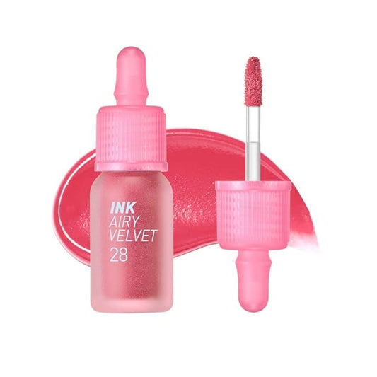 Peripera Ink Airy Velvet Lip Tint | High-Pigmentation, Lightweight, Soft, Moisturizing (028 BERRY GOOD PINK)