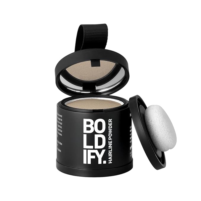 BOLDIFY Hairline Powder (LARGE, 10g) - Root Touch Up Hair Color for Gray Coverage - Bald Spot Concealing Hair Powder for Women & Men - 24-Hour Stain-Proof - Light Blonde