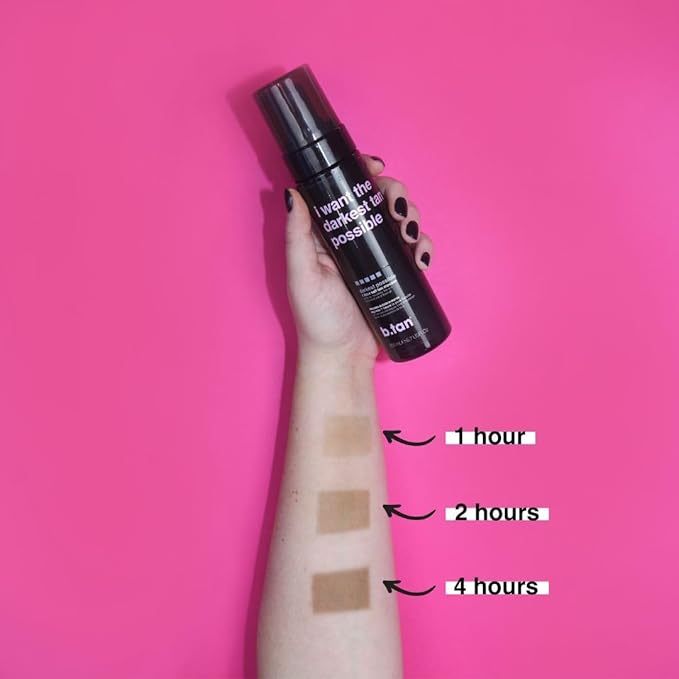 b.tan Ultra Dark Self Tanner Mousse Bundle | I Want The Darkest Tan Possible - Fast, 1 Hour Express Sunless Tanning Foam, Golden Bronzing Glow, Face & Body, No Fake Tan Smell, 6.7 Fl Oz, Pack of 2