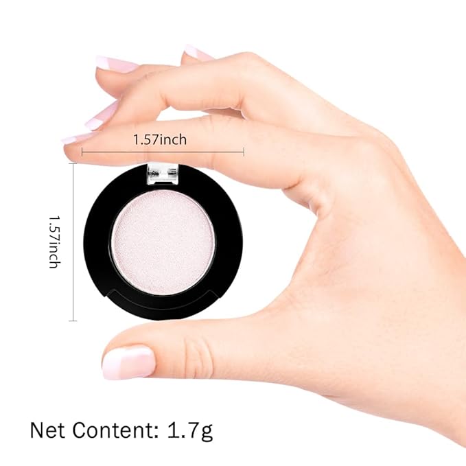 Monochrome Glitter Eyeshadow Makeup Palette,Highly Pigmented Champagne Gold Eyeshadow Palette,Shimmer Pressed Powder shadow Makeup,Single Vegan Eye Shadow,Daily Evening Women Girls Eyeshadow Gift7#