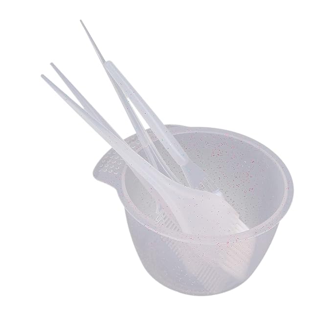 Ymiko Hair Bleach Kit, Professional Hair Dye Coloring Kit with Coloring Comb for Home and Salon Use (Transparent)