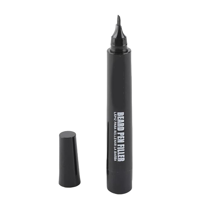 FILFEEL .5ml Lasting Beard Pen Filler for Men - Easy to Use Barber Styling Grooming Pencil, (dark brown)