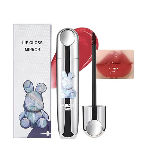 Rose Brick Red Hydrating Lip Gloss Tint – High Shine Moisturizing Lip Glaze with Lightweight Non-Sticky Texture, Long-Lasting Glossy Red Lip Tint for Smooth Full Lips, 610#