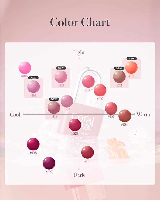 Glow Lock Jelly Tint 107 Petal, Hydrating Water Glow Lip Stain, Non-Sticky Juicy Gloss, Long Lasting Glass Shine & Dewy Finish, Lightweight Moisturizing Lip Care, Korean Makeup