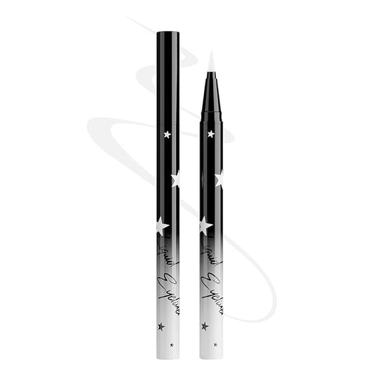 White Matte Liquid Eyeliner Pen, Waterproof Smudge Proof Eye Liner Pencil, Brown Liquid Liner for Face Body Paint, Long Lasting & Quick Dry Bright Colorful Eyeliner Pen Eye Makeup #01