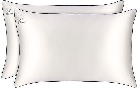 slip The Original Just Married Pillowcase Set | 100% Pure Mulberry Silk | Soft & Smooth for a Luxurious Sleep | Includes 2 Pillowcases, Prevents Hair Breakage, Skin Friendly