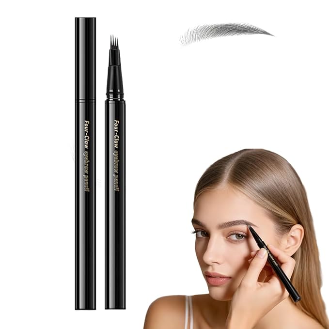 Eyebrow Dye for Men, Waterproof Magic Eyebrow Pencil, Beard Pencil Filler for Men, Waterproof Sweat Proof Long Lasting Eyebrow Makeup for Full, Defined Eyebrows (Black)